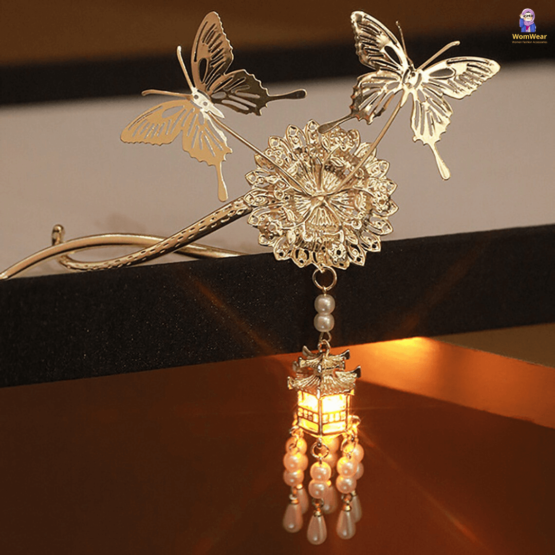 Butterfly Lantern Hair Clip