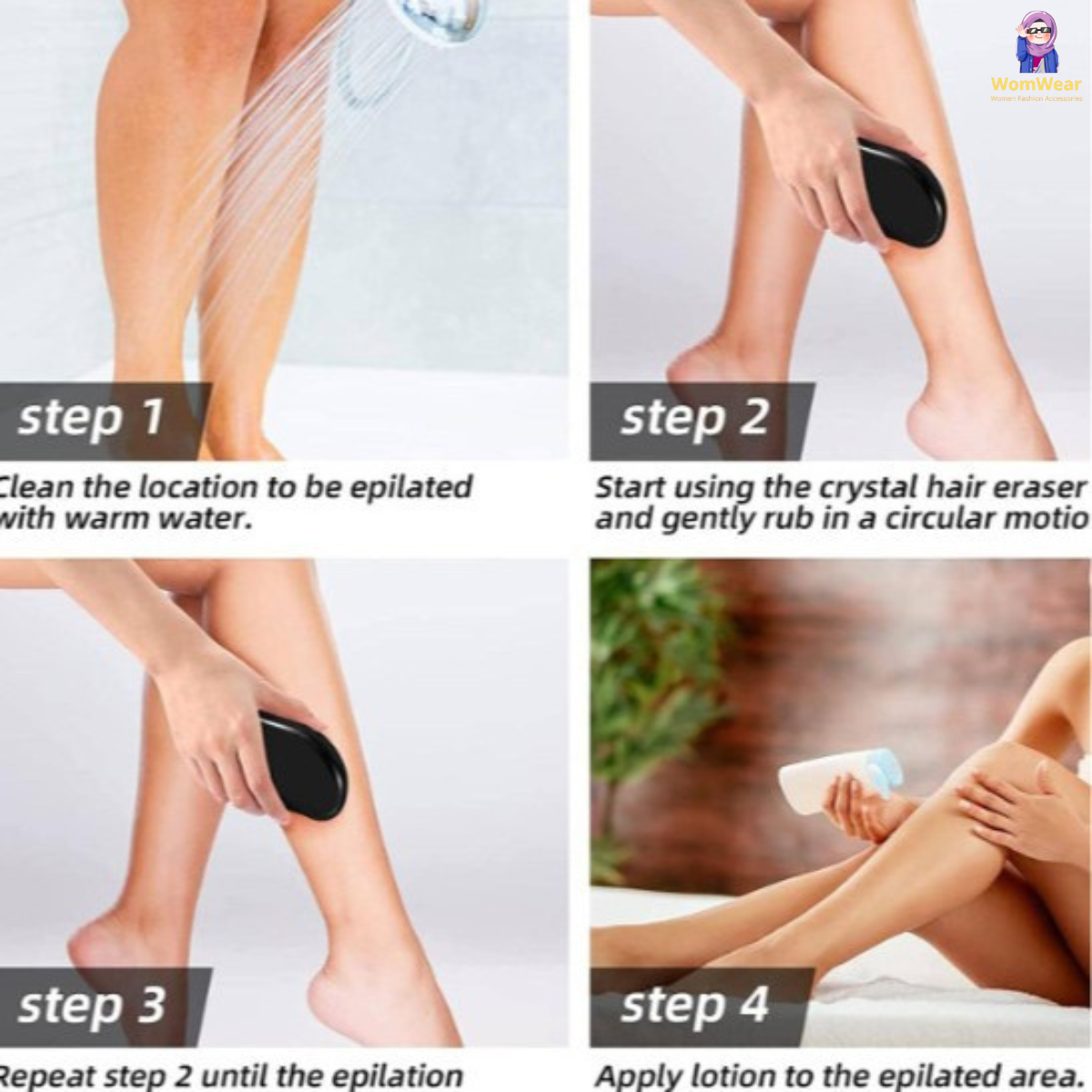 Silk Stone Crystal Hair Remover by WomWear