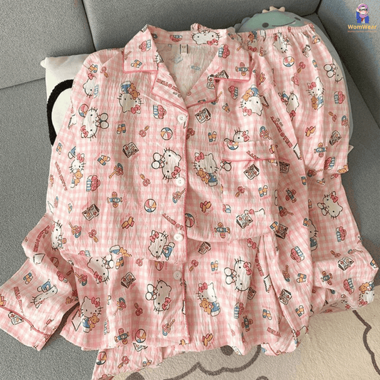 Pink Bow Kitti PJ Set