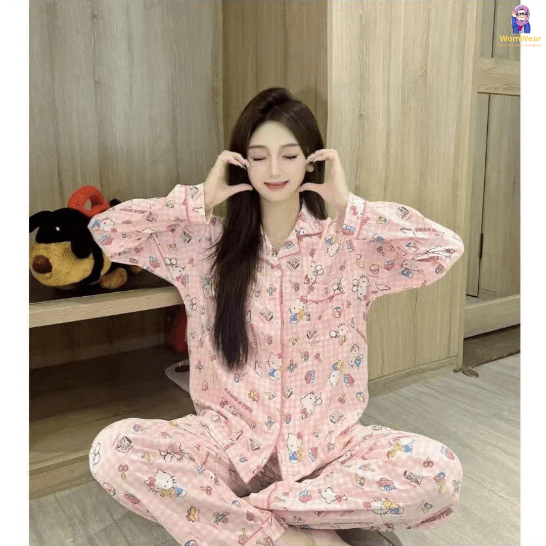 Pink Bow Kitti PJ Set