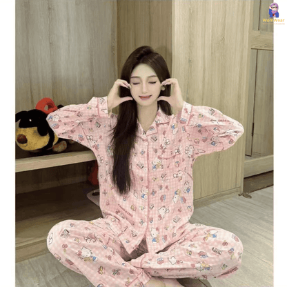 Pink Bow Kitti PJ Set