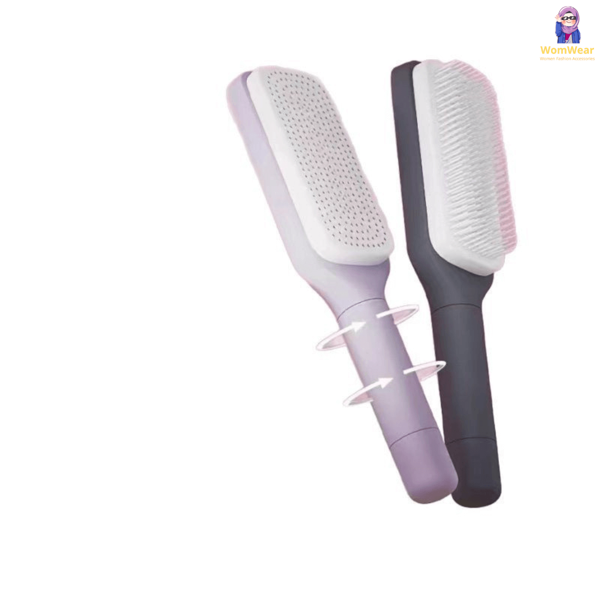 Self Cleaning Retractable Hair Brushes