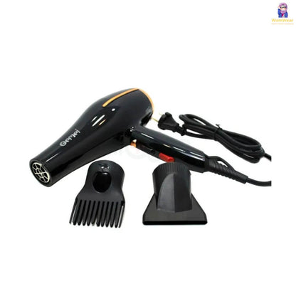 Gemei Professional Hair Dryer for Women - 3000W - Black - Gm-1780