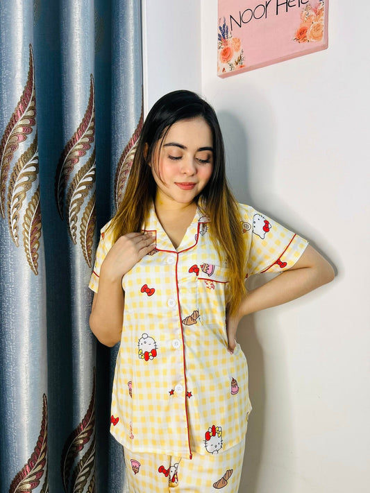 KT Mellow Yellow Pookie PJ Set - Short Sleeve