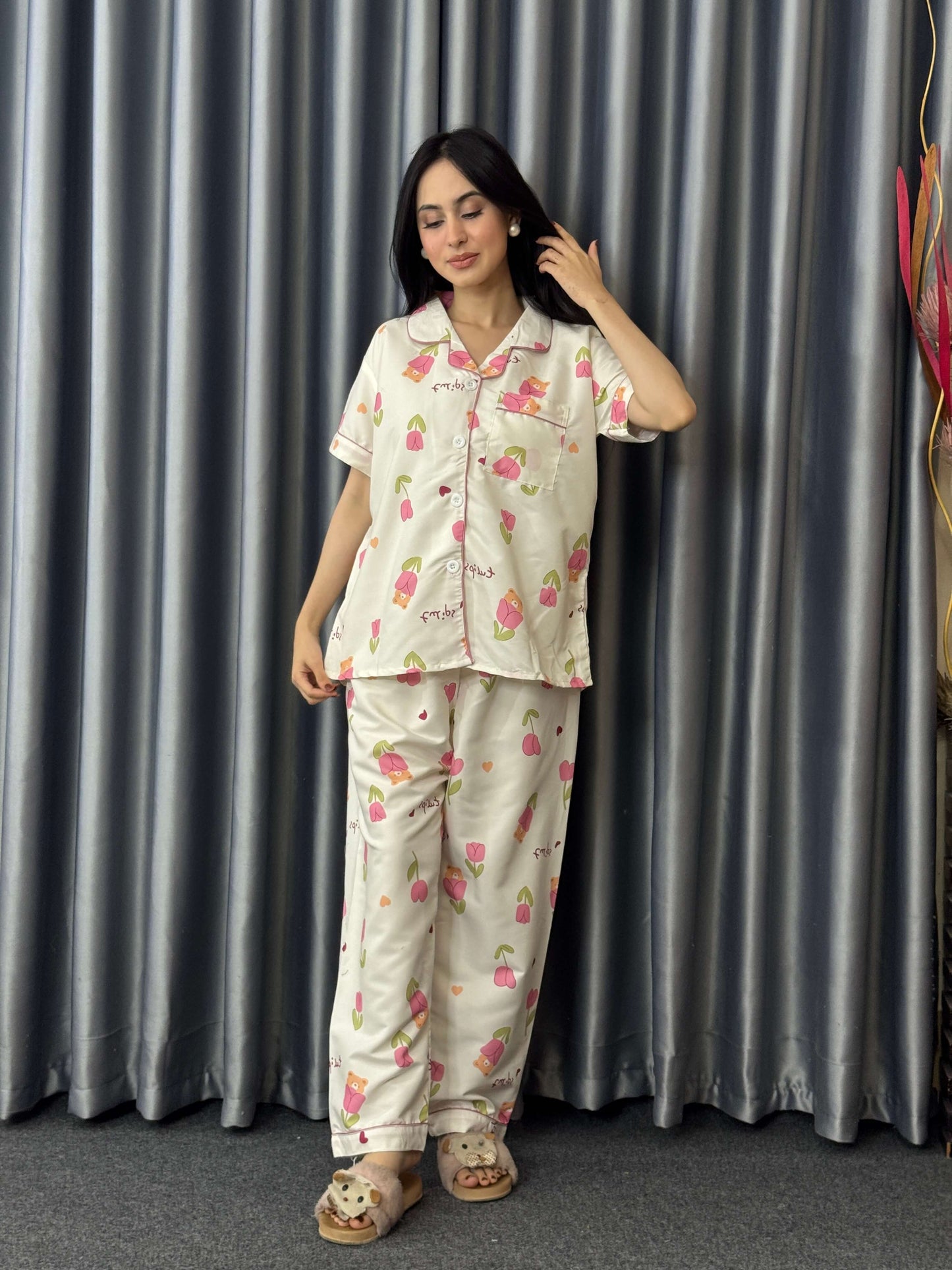 Tulip Flower PJ Set Short Sleeve