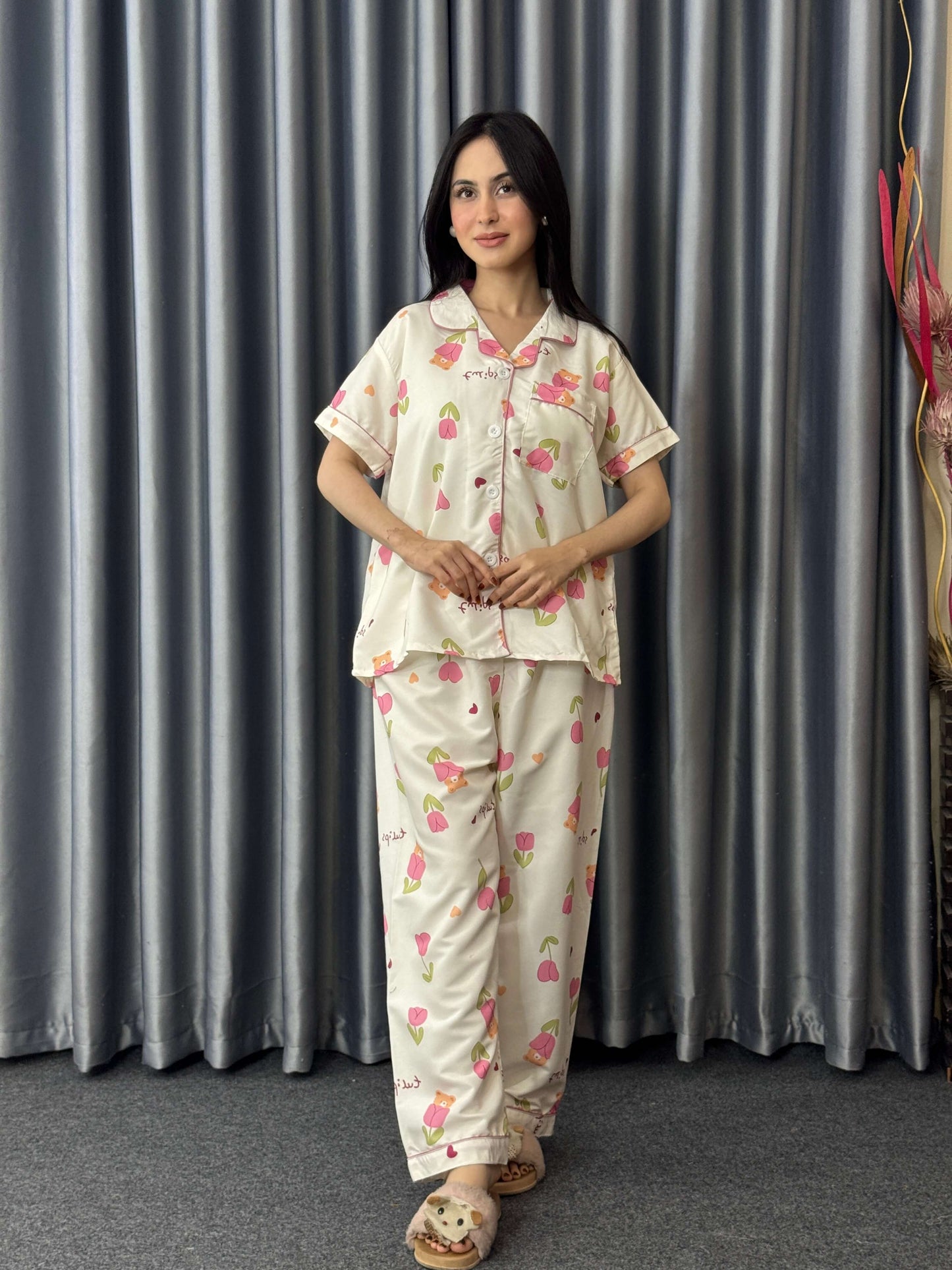 Tulip Flower PJ Set Short Sleeve