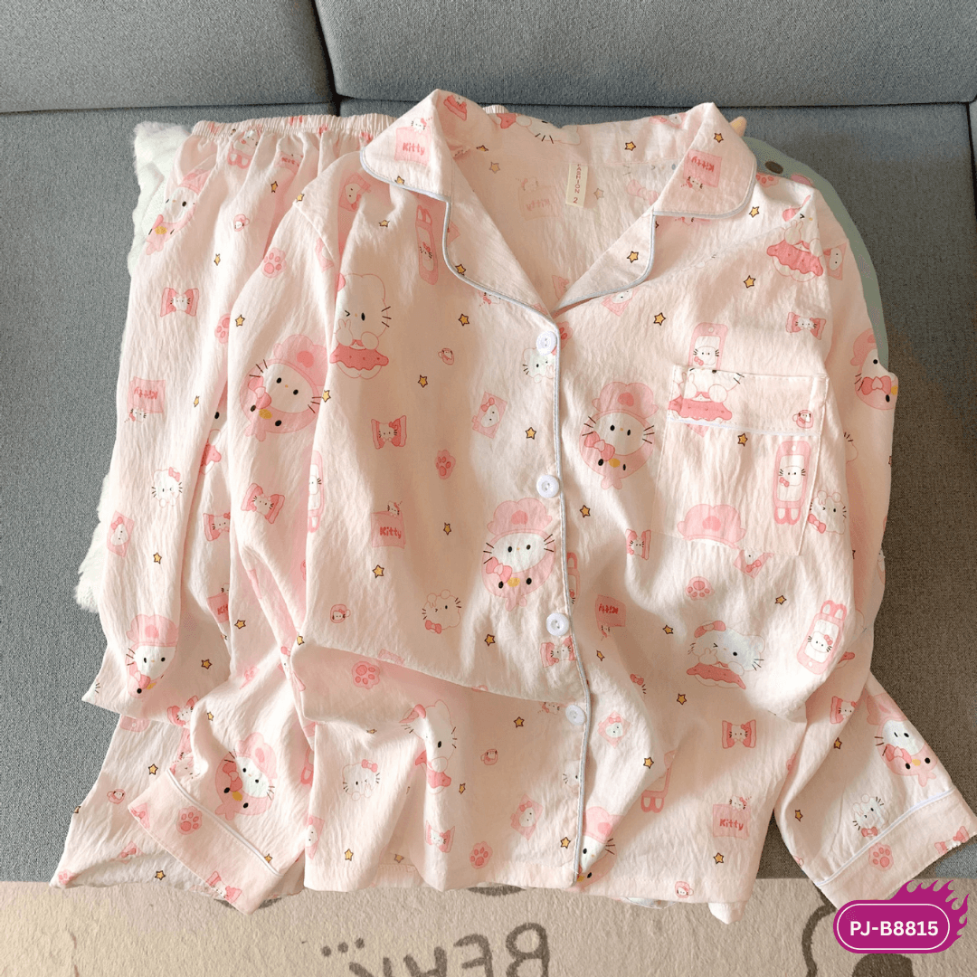 Soft Kitty Pastel PJ Set