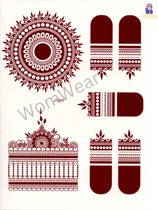 চাঁদনী - Henna Mehendi Sticker (Wom-49)