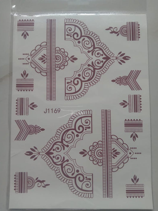 নন্দিনী - Henna Mehendi Sticker (Wom-69)